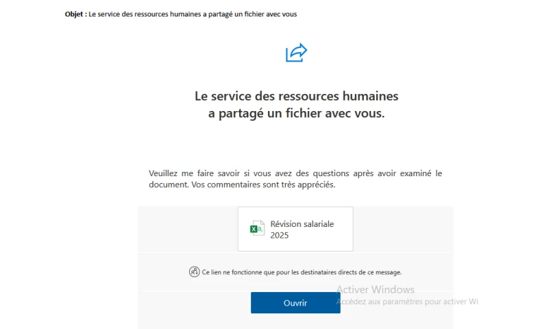 Alerte phishing UCAD